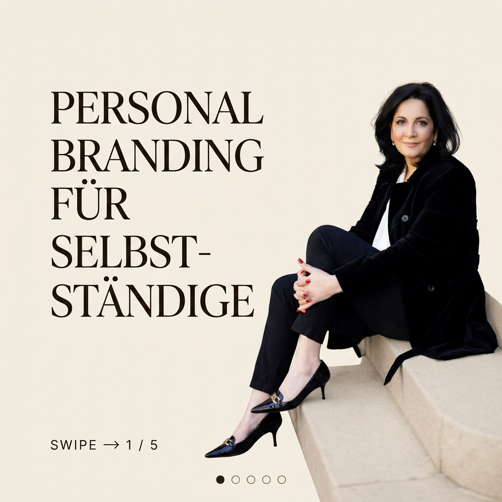 Karussell-Cover in Beige: Personal Branding für Selbstständige